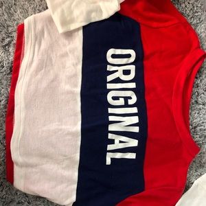 Crop top long sleeve shirt